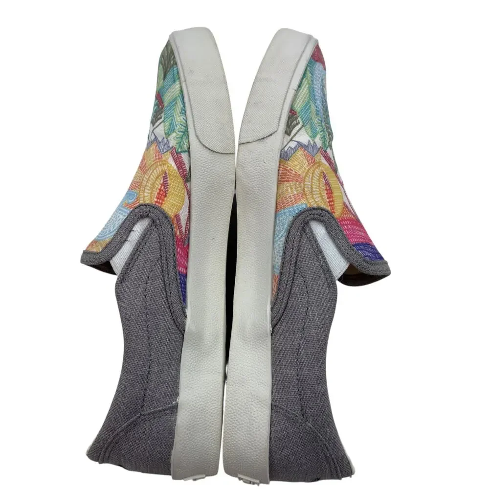 Inkkas Trek Art To Wear Colorful Artsy Unique Slip On Shoes Unisex W 10/ M 8